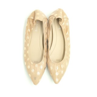 รองเท้าหนังแกะ ICONIQ รุ่น Candy Comfy Flat in Sepia Dotted Pink Gold