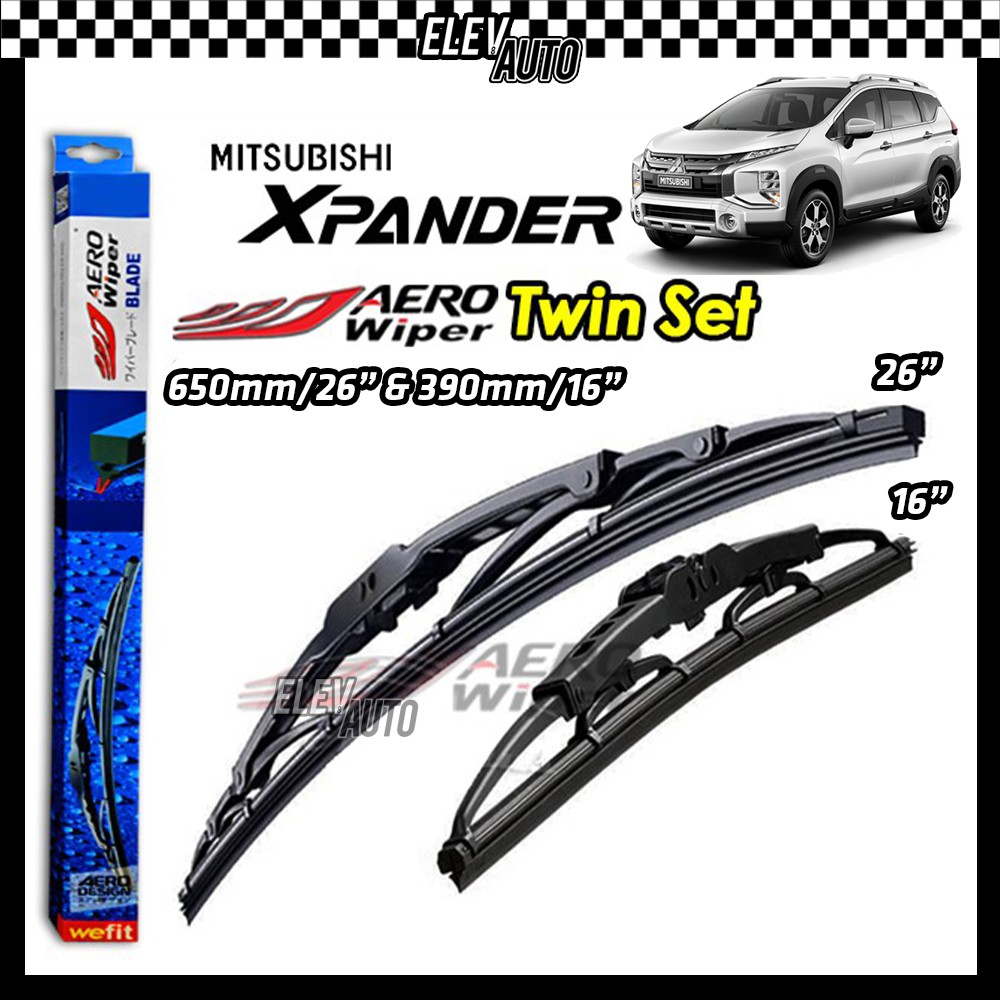 ใบปัดน้ําฝน Mitsubishi Xpander X Pander AERO Twin Set VALUE Pack (16"/26")