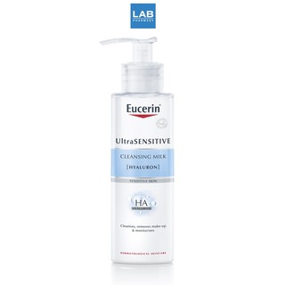 Eucerin UltraSENSITIVE (Hyaluron) Cleansing milk 200 ml. - ครีมน้ำนมเช็ดล้างเครื่องสำอาง อ่อนโยนผสานไฮยาลูรอน