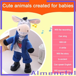 ▨▬[AlmenclaabMY] Electric Dancing Donkey Plush Toy Novelty Swing Doll Early Education