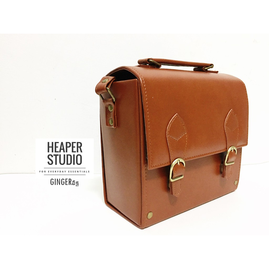 [มีโค้ดลด100บ]HEAPER BOX หนัง PU ทรงกล่อง สะพายข้าง crossbody bag