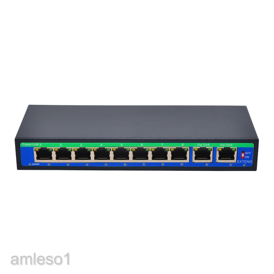สวิตช์ POE 8 + 1 พอร์ต 802.3af / at Power over Ethernet สําหรับกล้อง IP