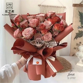 (แพ็ค 20 แผ่น) กระดาษฟลาวด์สีพื้น 58x58 ซม. PF-P001 กระดาษห่อดอกไม้ กันน้ำ100% แผ่นพลาสติกห่อดอกไม้ กระดาษห่อช่อดอกไม้