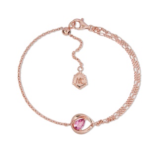 Mizuchol สร้อยข้อมือ A Drop Of Rose’ Bracelet พลอย Pink Tourmaline