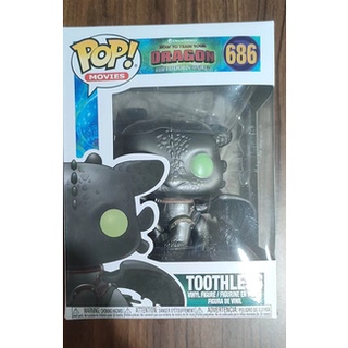 Funko Pop How To Train your Dragon Toothless ฟันน้ํานม #686 ใหม่ในกล่อง