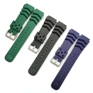 สายนาฬิกาข้อมือซิลิโคน กันน้ํา ขนาด 18 มม. 20 มม. 22 มม. พร้อมโลโก้ สําหรับ Seiko Watch Band เหมาะกับผู้ชาย และผู้หญิง