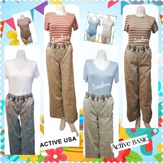 Active USA/Basic Bodysuit บอดี้สูท แบรนด์ Active Basic/USA ผ้าพื้น+ลาย