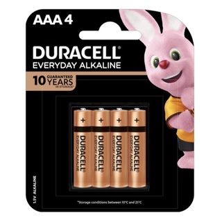 Duracell ของแท้100%จากตัวแทนจำหน่าย alkaline Everyday AAA 1.5V แพค4ก้อน