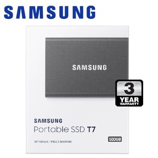 Samsung 500GB T7 Portable SSD USB3.2 (Gray)