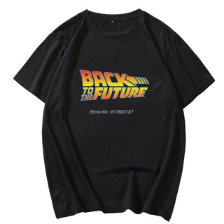 เสื้ เสื้อยืดแขนสั้นลําลอง พิมพ์ลายกราฟฟิค Back To The Future แฟชั่นฤดูร้อน สไตล์ฮาราจูกุ สําหรับผู้ชาย และผู้หญิงS-5XL