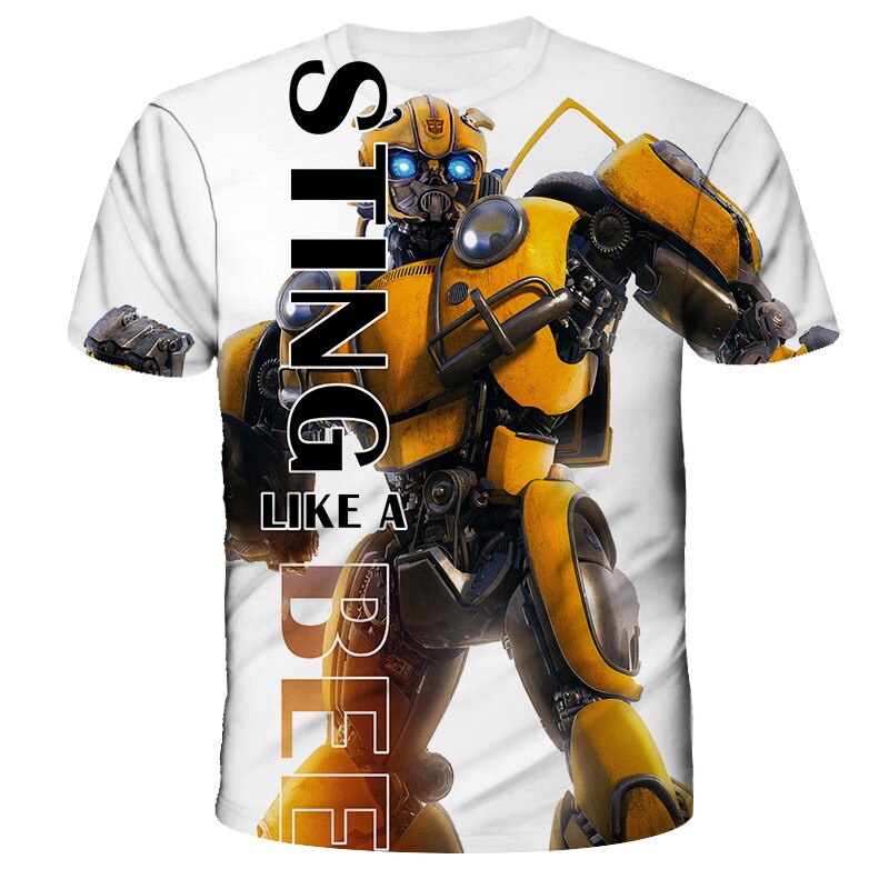 Optimus Prime 3D การพิมพ์เด็ก Street Breathable แฟชั่นเสื้อยืดลําลองเด็กชายเสื้อยืด 2024 ฤดูร้อนใหม่