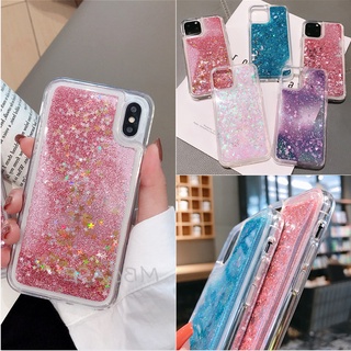 เคสโทรศัพท์มือถือ TPU นิ่ม แบบกลิตเตอร์ในของเหลว ลายหัวใจ สําหรับ Samsung S23 Plus S23+ S23 Ultra