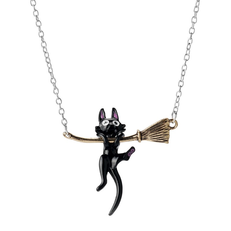 บริการจัดส่งของ Kiki น่ารัก Gigi Cat Girl Necklace Miyazaki Jewelry Pendant