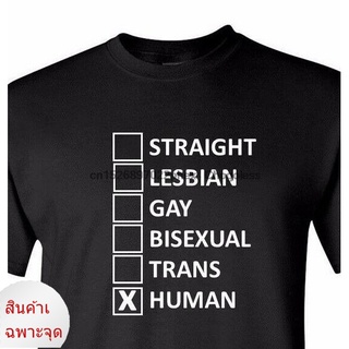 เสื้อยืดแขนสั้นลําลอง คอกลม ผ้าฝ้าย 100% ทรงหลวม พิมพ์ลาย Lesbian Gay Bisexual Trans Human Tolerance LGBT แนวสตรีท พลัสไ