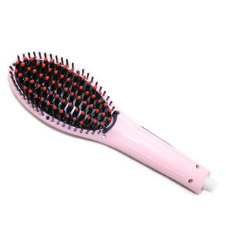 เครื่องหนีบผม ที่หนีบผม เครื่องรีดผม หวีรีดผมตรงไฟฟ้า Fast Hair Straightener รุ่น HQT-906 (Pink)