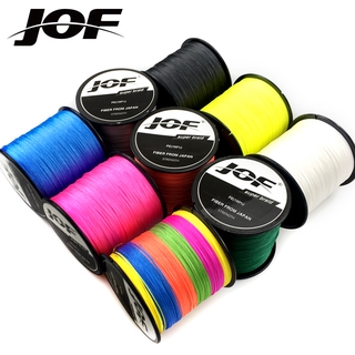 Jof สายเอ็นตกปลา 8Strand หลายเส้น 100% PE 300ม./500ม. 0.8-8.0#