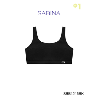 Sabina เสื้อชั้นใน Invisible Wire (ไม่มีโครง) รุ่น Sbn Sport รหัส SBB1215BK สีดำ