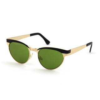 Spitfire Sunglasses Celluloid Gold Black, Green lens แว่นกันแดดสีทอง ดำ เลนส์เขียว