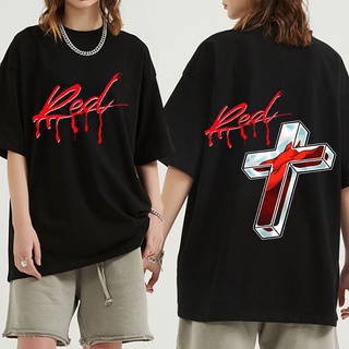 T-shirt  เสื้อยืดลําลอง ผ้าฝ้าย แขนสั้น คอกลม พิมพ์ลายกราฟฟิค Playboi Carti สีแดง สไตล์ฮิปฮอป สําหรับผู้ชาย และผู้หญิงS-