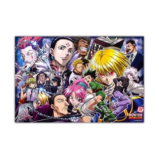 โปสเตอร์ผ้าใบ พิมพ์ลายการ์ตูนอนิเมะ Hunter x Hunter สไตล์ญี่ปุ่น สําหรับตกแต่งบ้าน