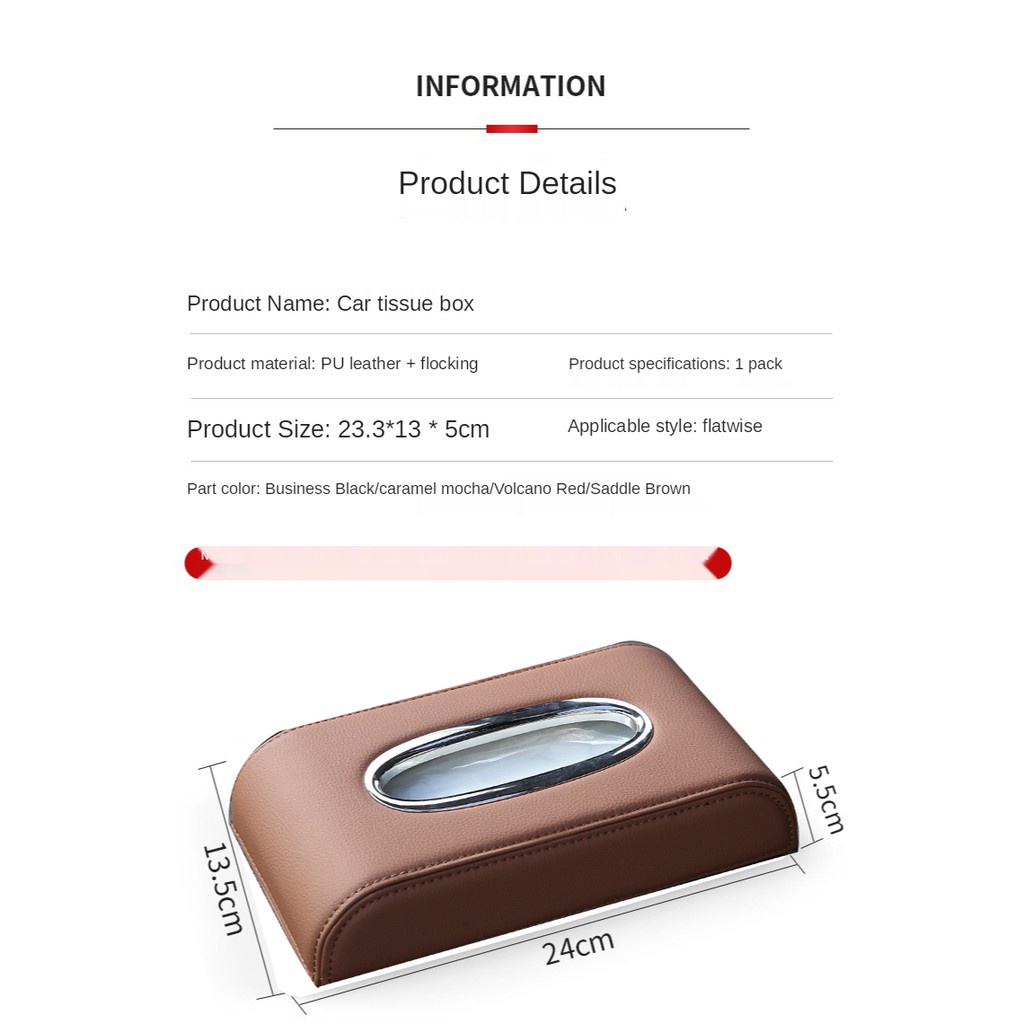 (กล่องทิชชู่) กล่องทิชชู่หนัง คุณภาพสูง สําหรับ Volvo Truck 940 S80 XC60 S40 XC40 XC90 S60 850 240 V40 S70 V50 740 XC40 V70 FM FM 12 - รูปที่ 4