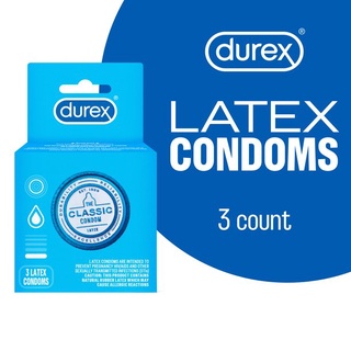 ดูเร็กซ์ ถุงยางอนามัย ขนาดใหญ่พิเศษ Durex® Classic Condom, Natural Latex Condoms 1, 3 or 5 Boxes คอนดอม เส้นรอบวง 56mm