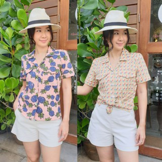 Codie top เสื้อคอปกฮาวาย