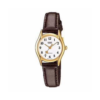 Casio Standard นาฬิกาข้อมือผู้หญิง สายหนัง สีน้ำตาล  รุ่น LTP-1094Q,LTP-1094Q-7B5RDF,LTP-1094Q-7B5