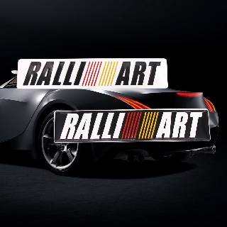 สติกเกอร์โลโก้อลูมิเนียม RALLIART Mitsubishi สําหรับติดตกแต่งด้านหลัง 1 ชิ้น