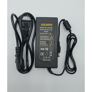 อะแดปเตอร์ AC/DC 2A24V แจ็ค DC 2.1 mm 3ตา