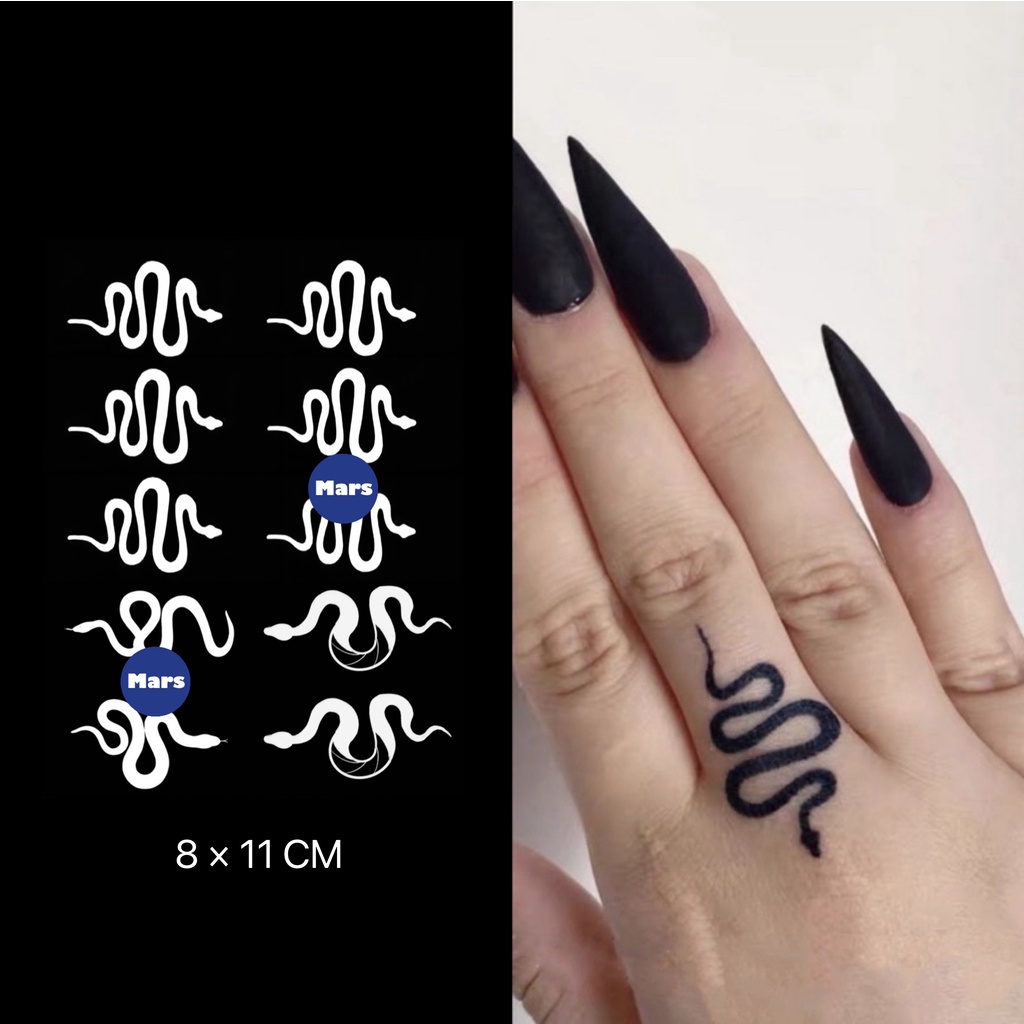 【Mars Tattoo】ใหม่ สติกเกอร์รอยสักชั่วคราว กึ่งถาวร 2 สัปดาห์ ติดทนนาน X064