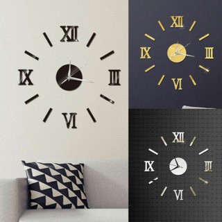 ( วินเทจ ) นาฬิกาติดผนัง DIY 3D วอลเปเปอร์ clock 3d watch acrylic wall