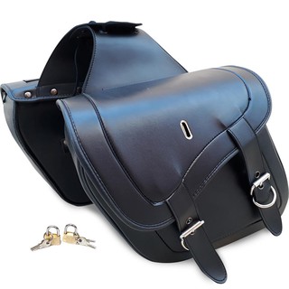 กระเป๋าข้างสำหรับมอเตอร์ไซด์ Saddle bag (ทรงวินเทจ)