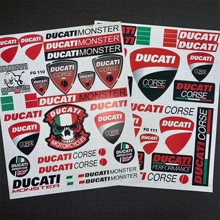 ชุดสติกเกอร์ไวนิลสะท้อนแสง สําหรับรถจักรยานยนต์ Ducati Corse