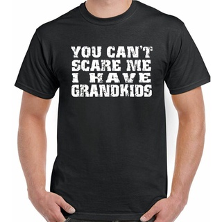 เสื้อยืดผ้าฝ้าย พิมพ์ลาย Grand You Cant Scare Me I Have Mens Funny Fathers Day Grandad JFpenb69FNmkij89 สําหรับผู้ชายSi