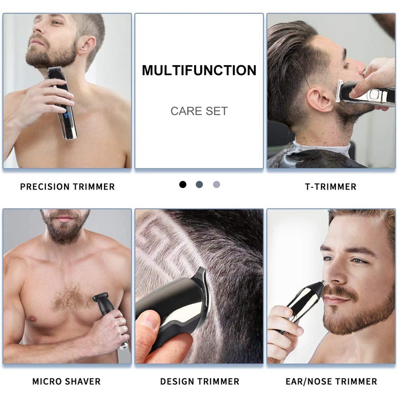 6 in 1 Hair Clippers Rechargeable Cordless Clippers Hair Trimmer Beard