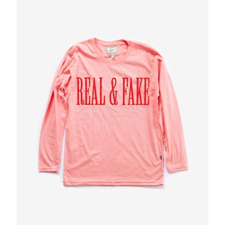 เสื้อยืดแขนยาว REAL &amp; FAKE Long sleeve - Old rose Pink