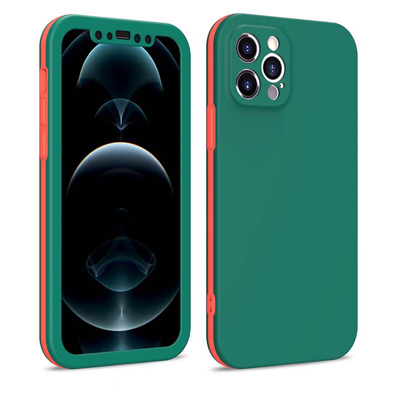 Compatible For iPhone 6 6s 7 8 Plus X XS XR XSMax 11 12 Luxury 360 Full Protective Soft Silicone Lens Protective Shockproof Case Cover