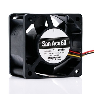 For Sanyo XF-45980 6038 24V 0.85 6CM 4wire pwm axial cooling server inverter Fan