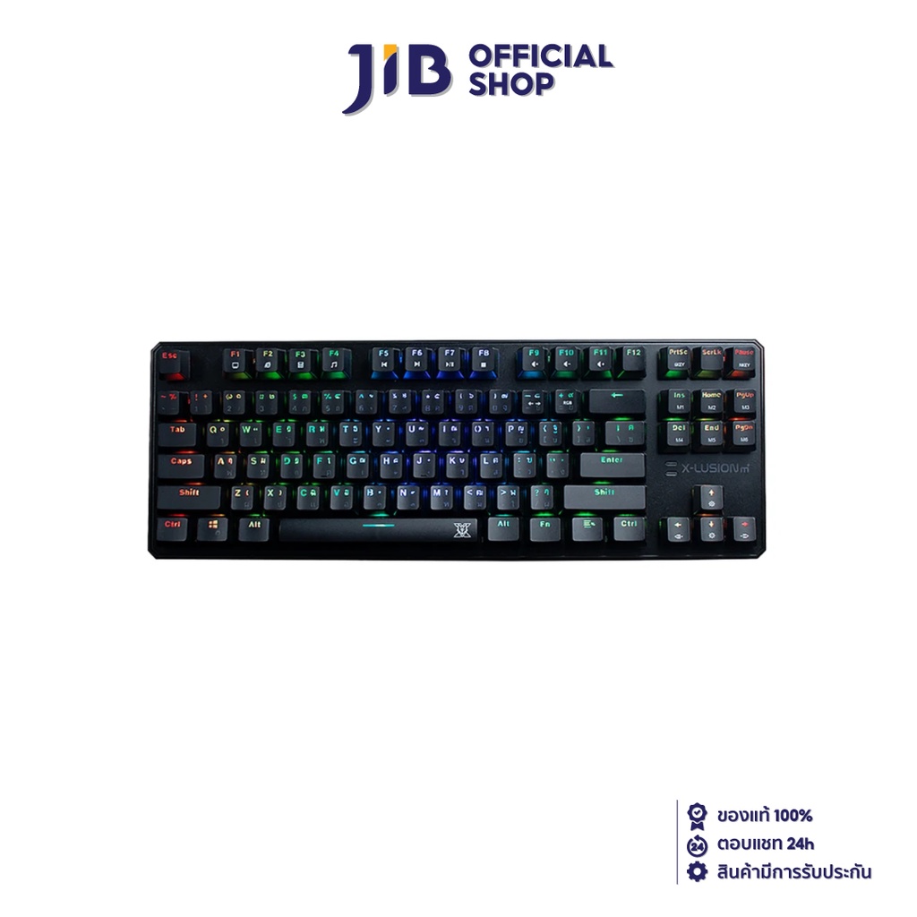 NUBWO KEYBOARD (คีย์บอร์ด) X-LUTION X21 TKL (BLACK) (OUTEMU BLUE SWITCH) (RGB LED) (EN/TH)