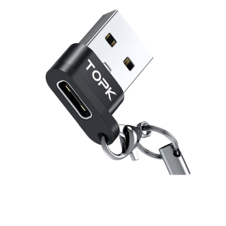 Topk At12 อะแดปเตอร์แปลงสายเคเบิ้ล USB Male To Type C Female OTG สําหรับ Macbook Pro Air Samsung S10 S20 S9
