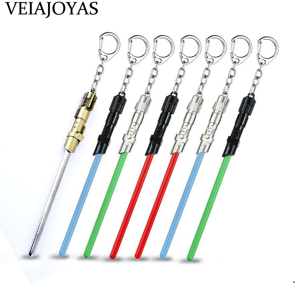 Star Wars Lightsaber พวงกุญแจ Master Yoda ดาบโลหะผสมแหวนคอสเพลย์อุปกรณ์เสริมแฟชั่นเครื่องประดับ Chiro Llavero