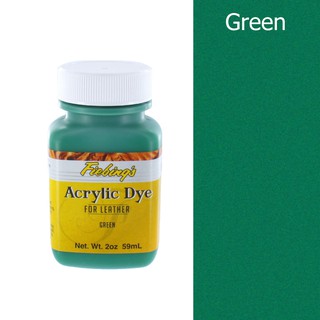 Fiebings Acrylic Dye สีอะคิลิคสำหรับเพ้นท์หนัง Green 2 oz.