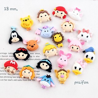 เรซิ่นหัวการ์ตูน18mm 6 pcs. 27 บาท