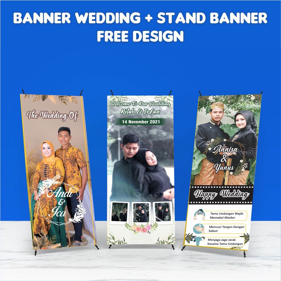 WEDDING BANNER / BANNER BANNER + POLE / WEDDING EVENT BANNER STAND / WEDDING ENGAGEMENT ONE ANNIVERS