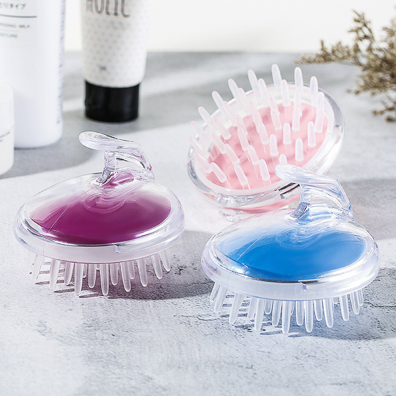 Massaging Shampoo Brush Silicone Brush Teeth Anti-hair Loss Hair Comb Bath Brush