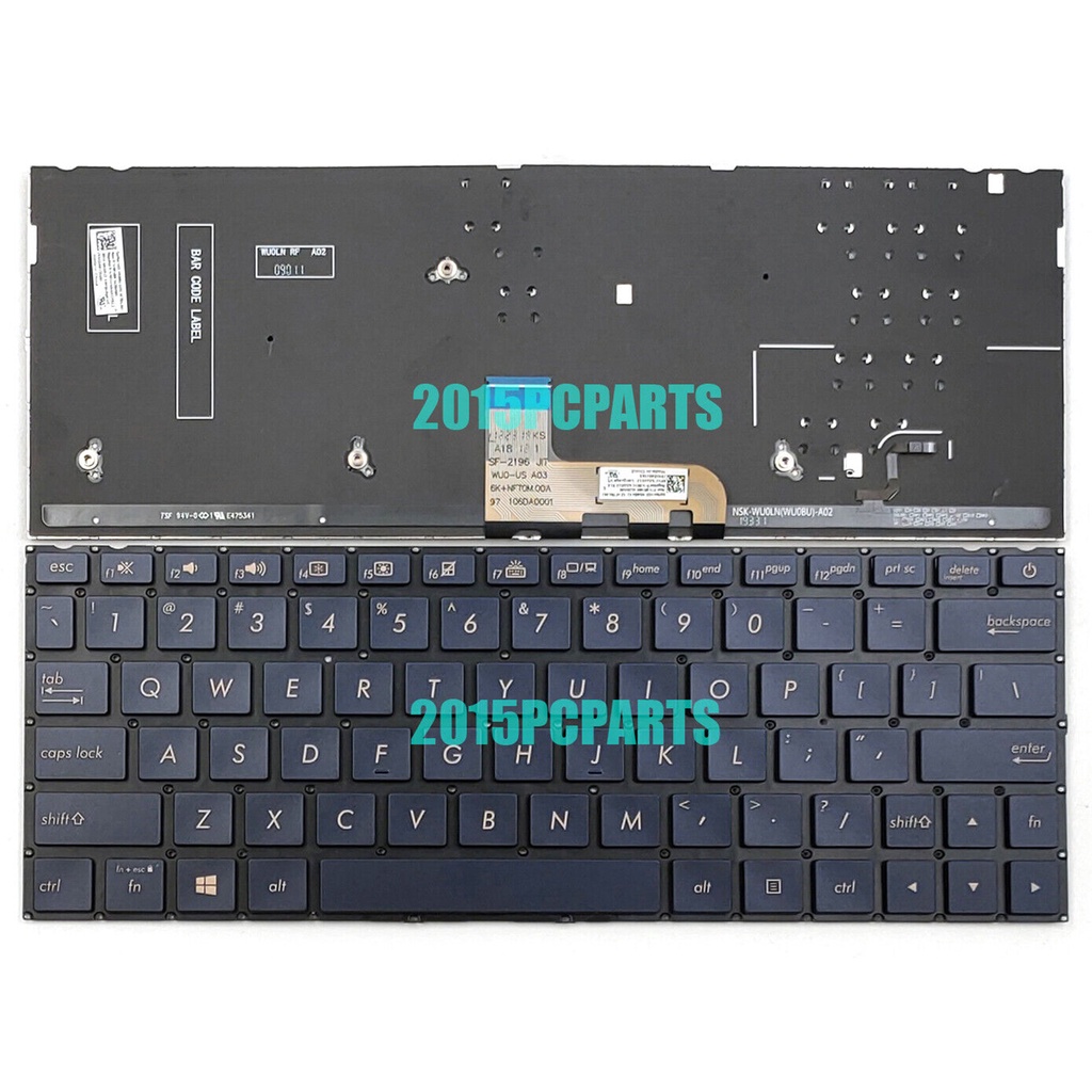 สําหรับ ASUS ASUS ZENBOOK 13 UX333 UX333F UX333FN UF3300F คีย์บอร์ด US backlight