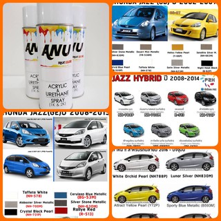 Spray ANU -I สีสเปรย์พ่นรถยนต์ (กี่งเงา) Honda Jazz (1 กระป๋อง)