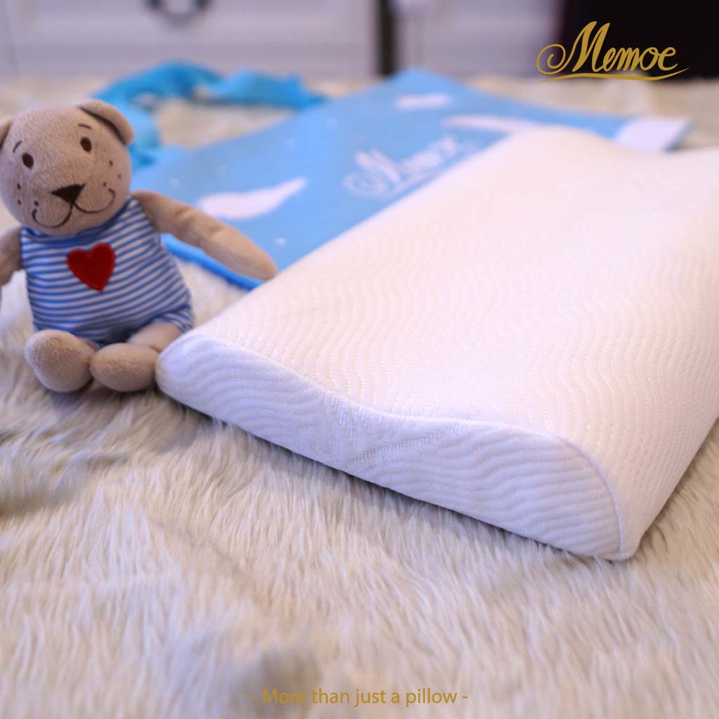 Memoe Kid - หมอนเด็ก หมอนเมมโมรี่โฟมเด็ก นอนยาว หัวทุยสวย ส่งฟรี EMS