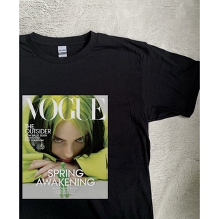 บิลลี่ Eilish VOGUE กราฟิก Tshirt คุณภาพ / สวมใส่ถนน m96